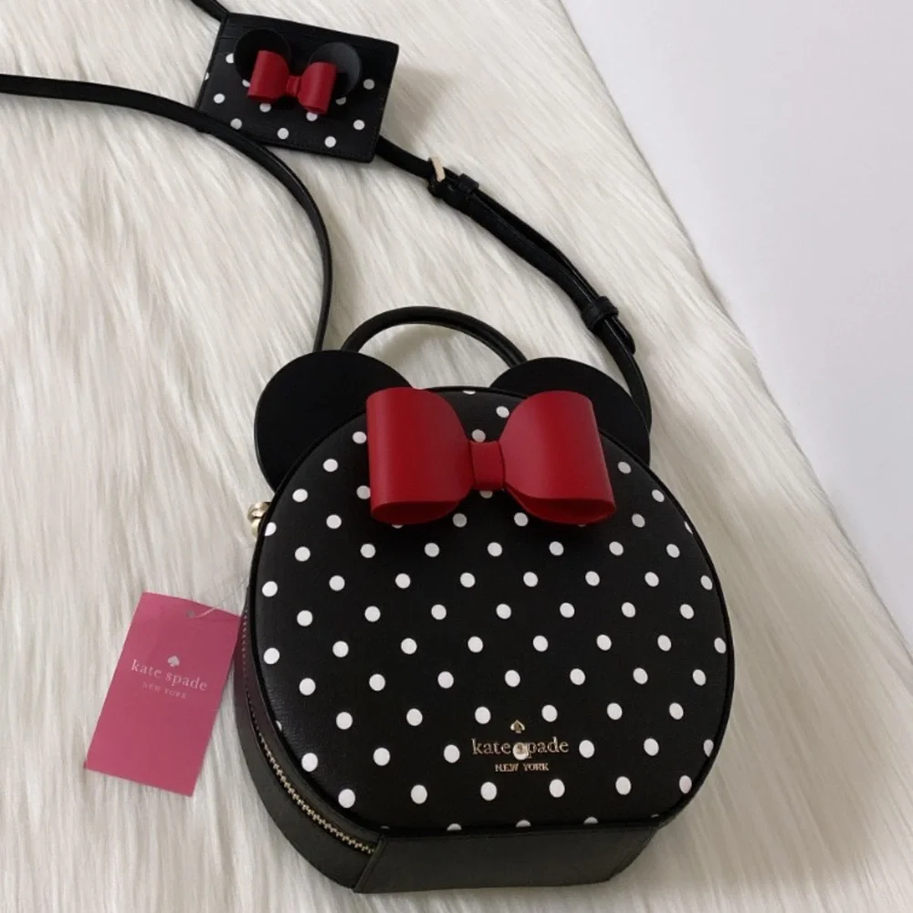 NWT💃Kate Spade X Disney Minnie Mouse crossbody bag and cardholder Wallet Set - Picture 7 of 14